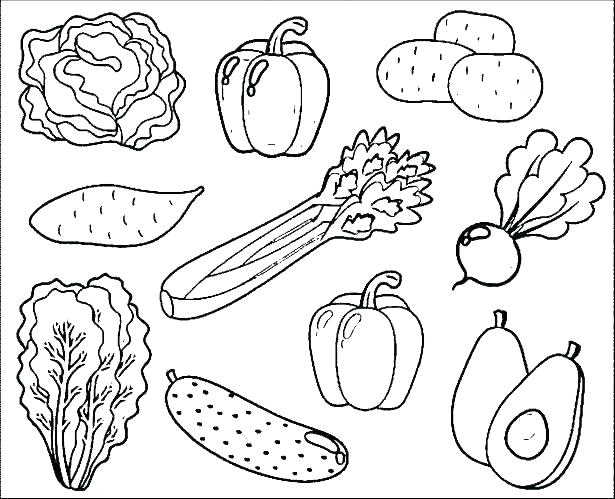 615x499 Veggie Coloring Pages