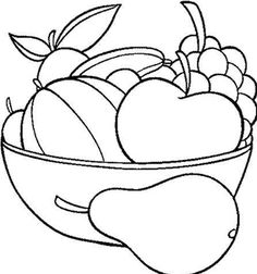 236x252 Fresh Fruit In The Basket Coloring Page Fun Printable