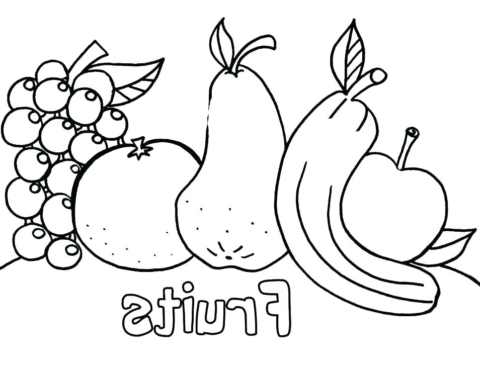 954x738 Fruits And Vegetable Coloring Pages Vibrant Design Vegetable