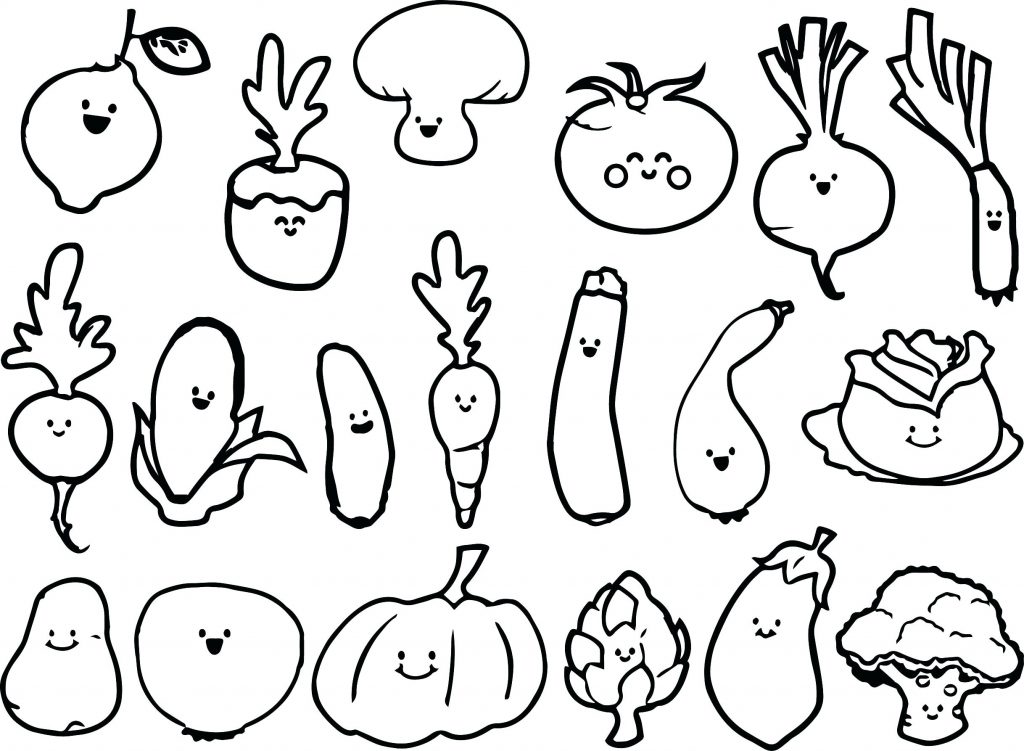 1024x751 Coloring Page Fruits And Vegetables Coloring Pages Cute