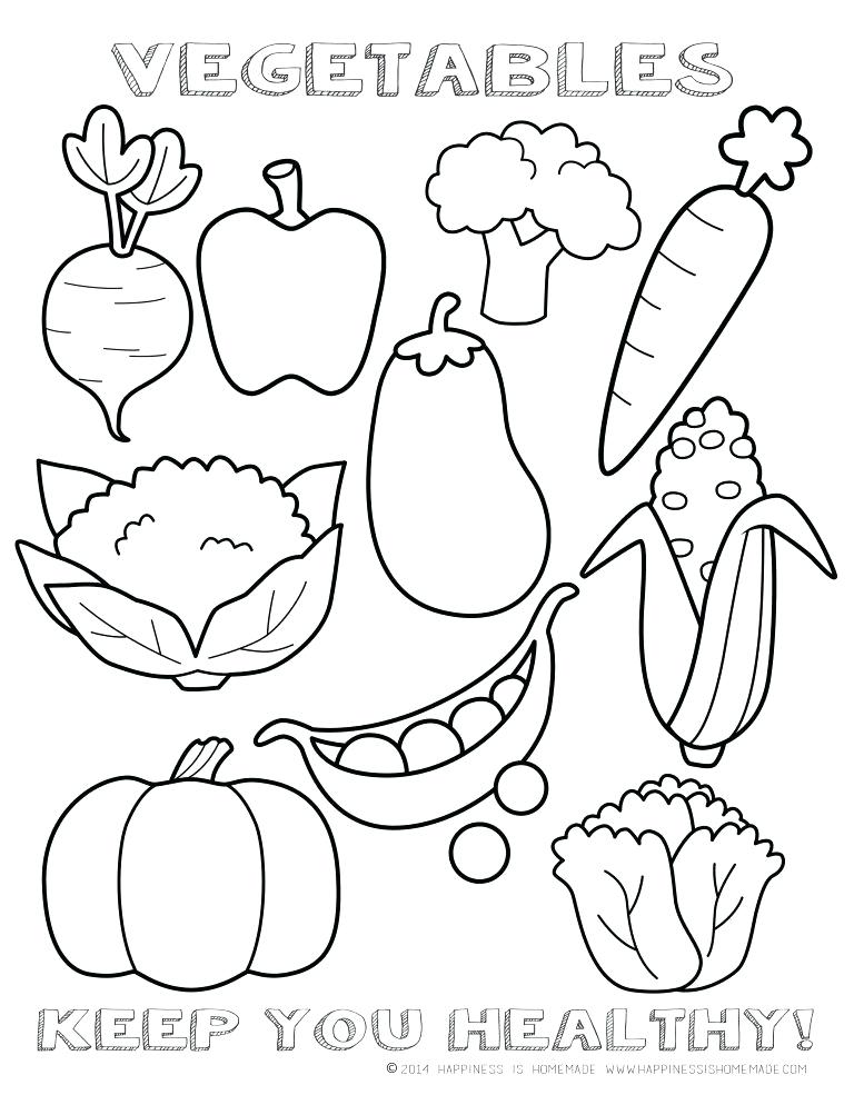 768x994 Vegetable Garden Coloring Page Healthy Vegetables Coloring Page