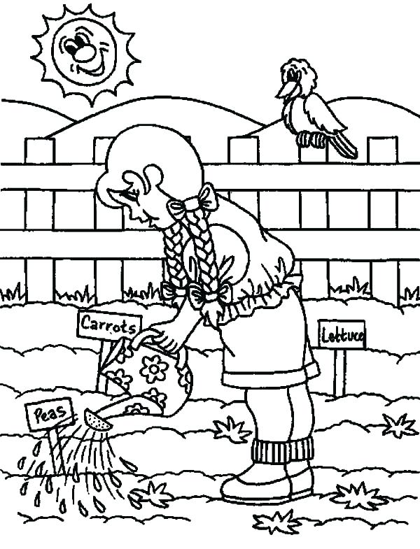 600x785 Garden Coloring Page