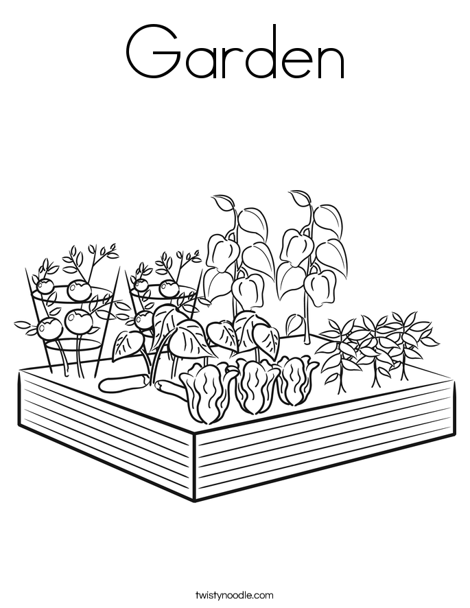 685x886 Garden Coloring Page
