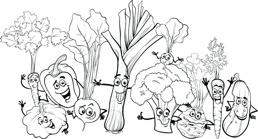 1024x555 Vegetables Coloring Pages Coloring Pages Fruits Fruits And Veggies