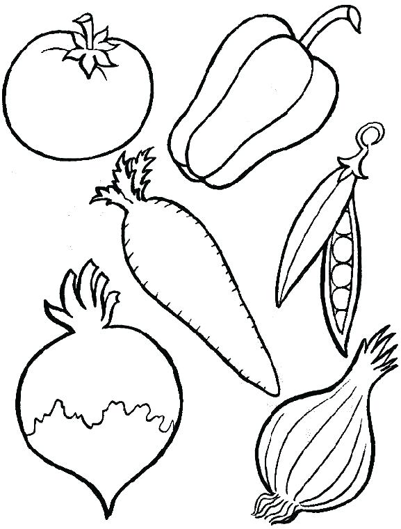 577x760 Vegetable Coloring Pages