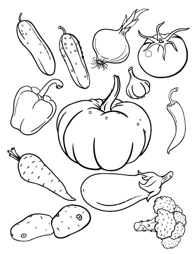 392x507 Healthy Vegetables Coloring Page Sheet Kym