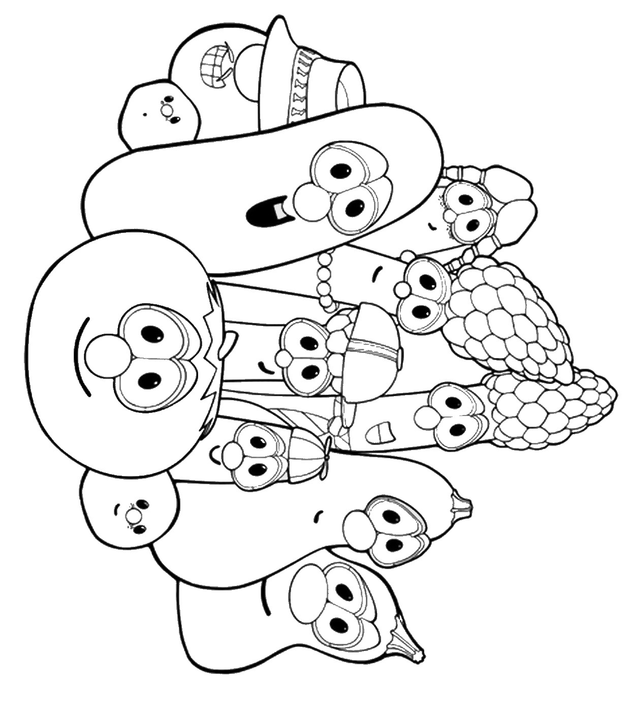 1228x1400 Veggie Tales Coloring Pages