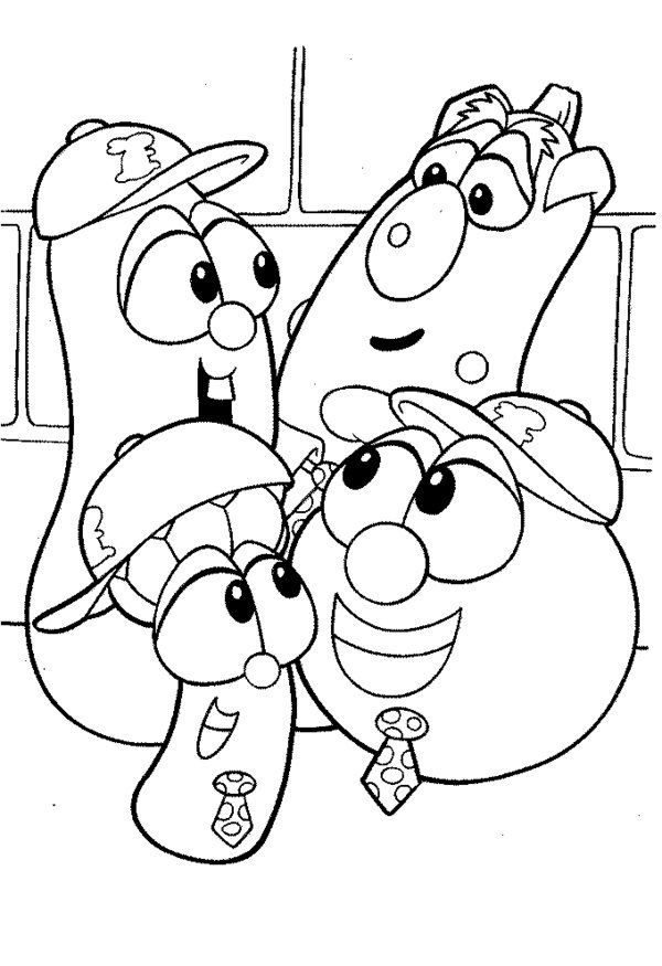 600x875 Veggie Tales Coloring Pages