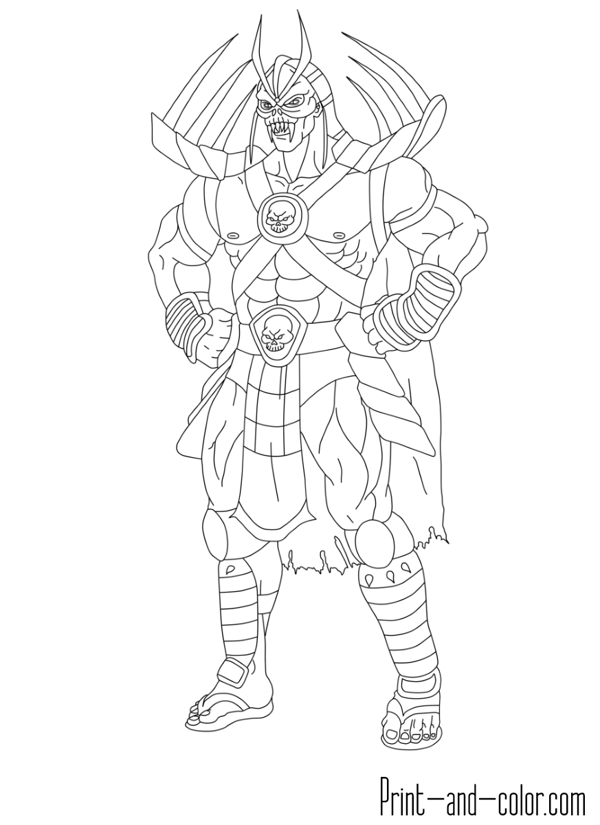 873x1200 Mortal Kombat Coloring Pages Print