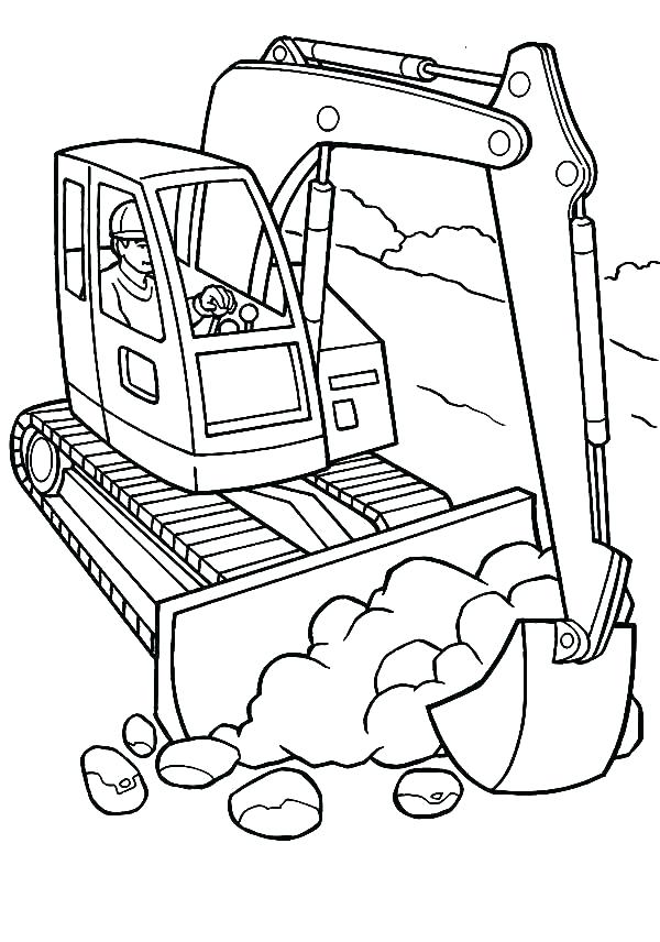 600x856 Construction Vehicles Coloring Pages Free Construction Coloring