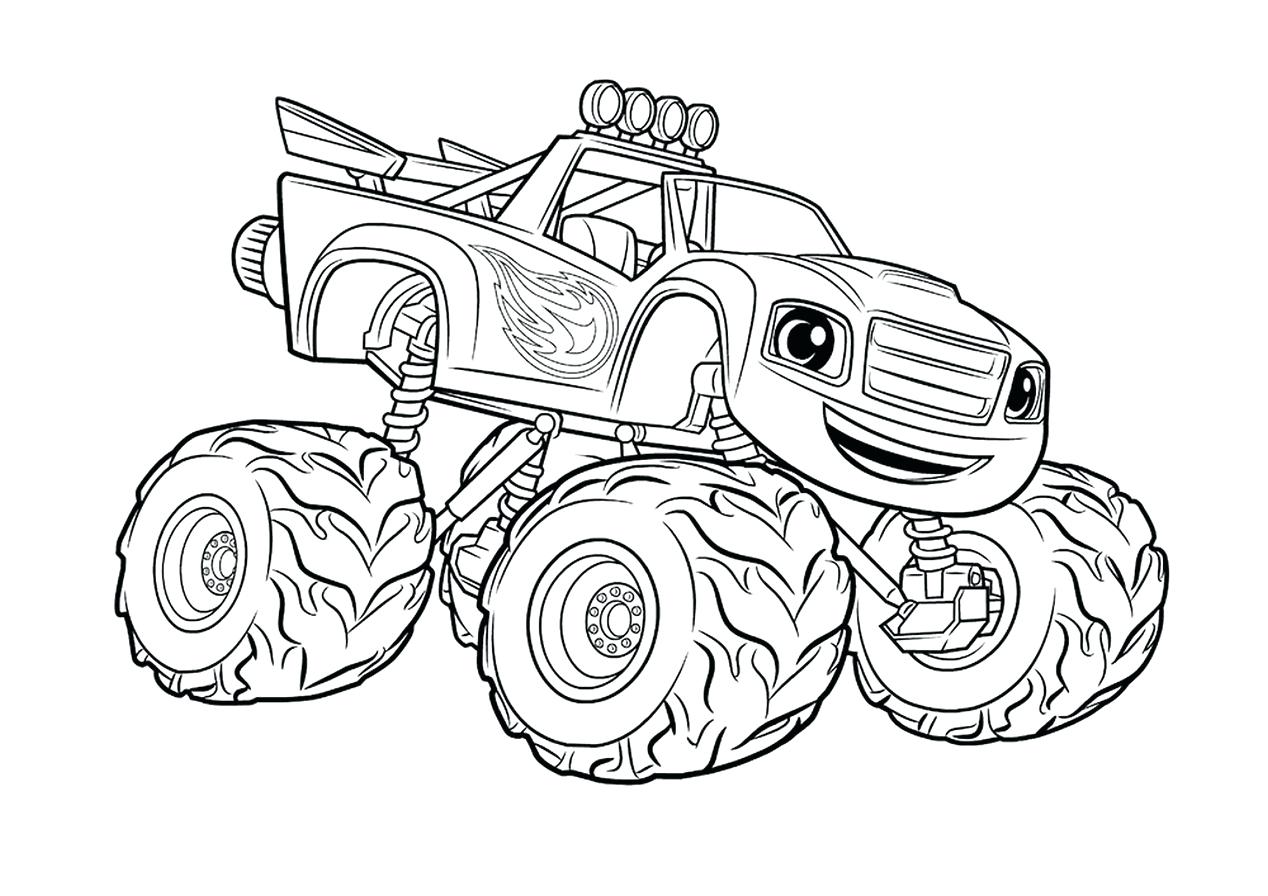 1268x896 Coloring Pages Trucks Coloring Pages Simple Monster Truck Pdf