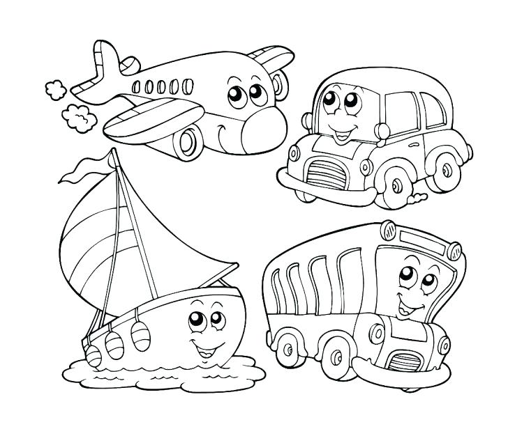 728x616 Transportation Coloring Pages