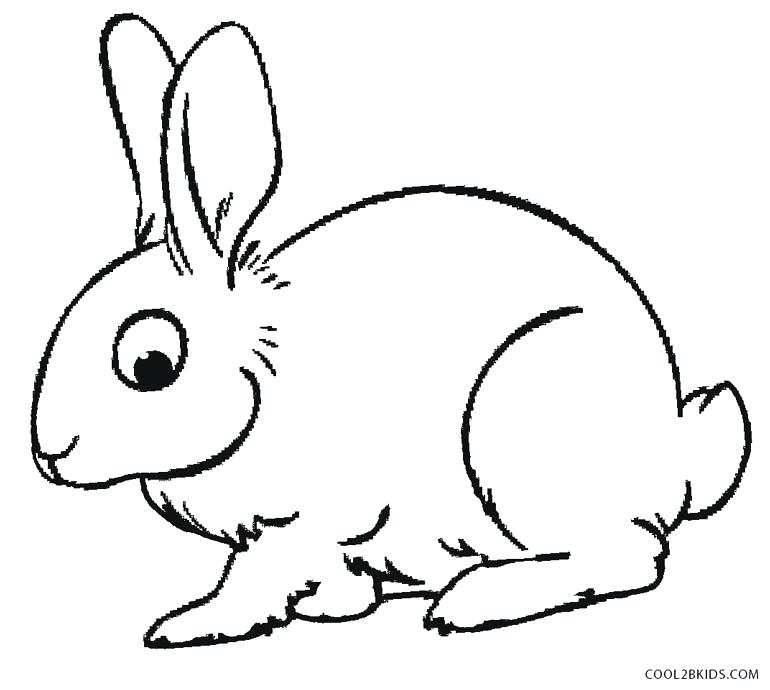 770x690 Rabbit Coloring Sheet