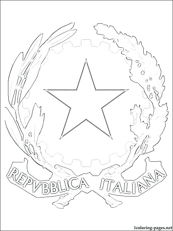 560x750 Coloring Pages Of Italy Flag Coloring Page Coat Of Arms Coloring