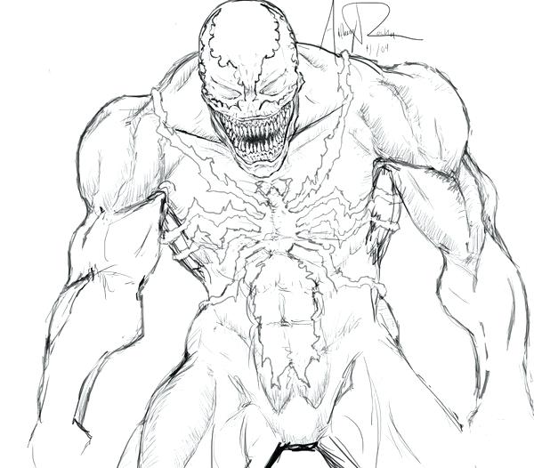 600x526 Venom Coloring Pages Lovely Venom Coloring Pages For Fee