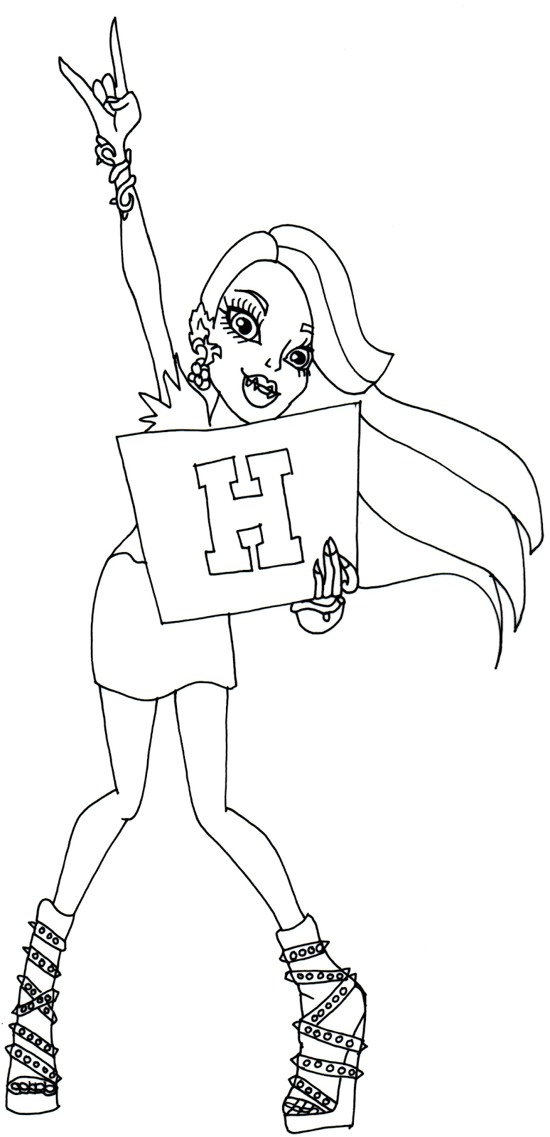 774x1600 Monster High Venus Coloring Pages
