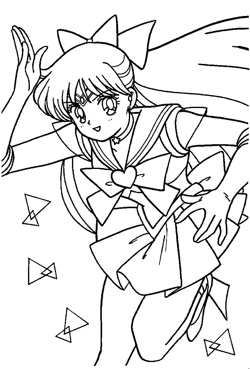 830x1223 Sailor Venus Coloring Page