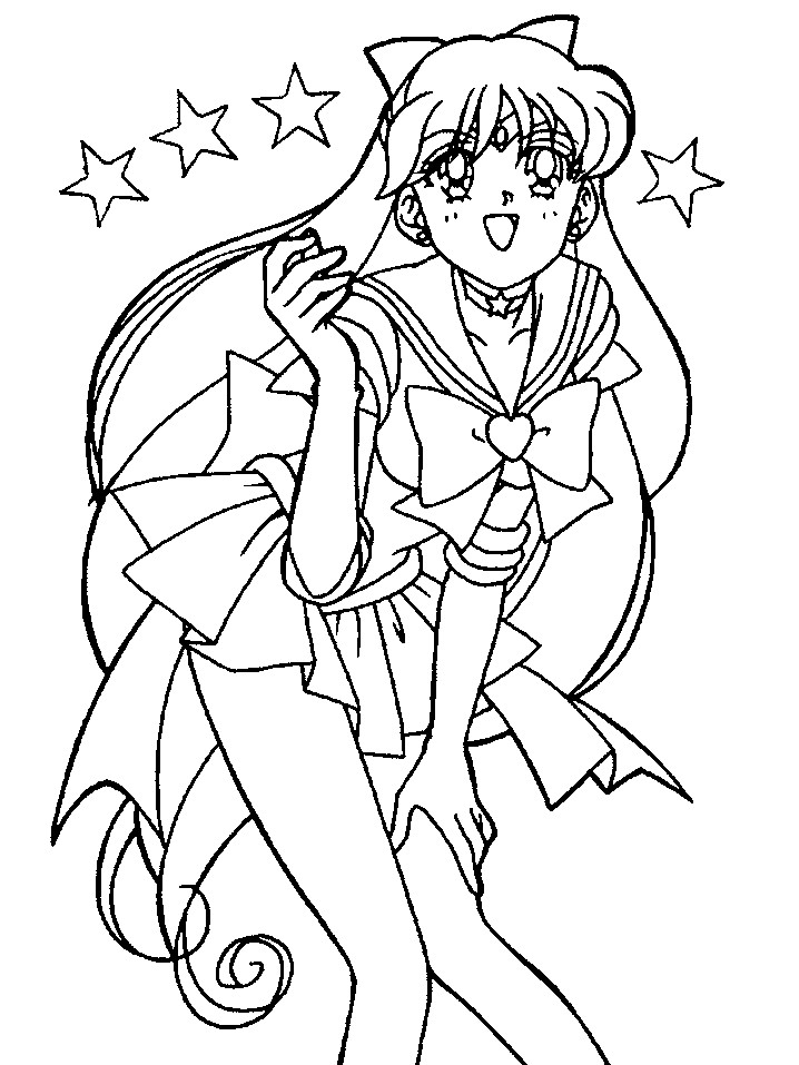 718x957 Super Sailor Venus Coloring Page