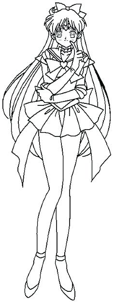 236x622 Sailor Venus Coloring Pages