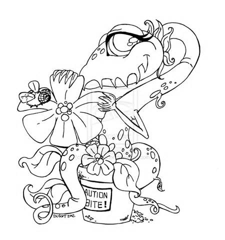 450x480 Venus Fly Trap Coloring Page