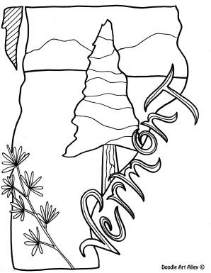 298x385 Vermont State Coloring Pages And Embroidery