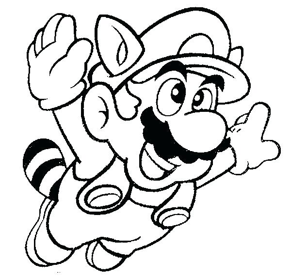600x570 Coloring Or Super Color Pages Super Mario Brothers Printable