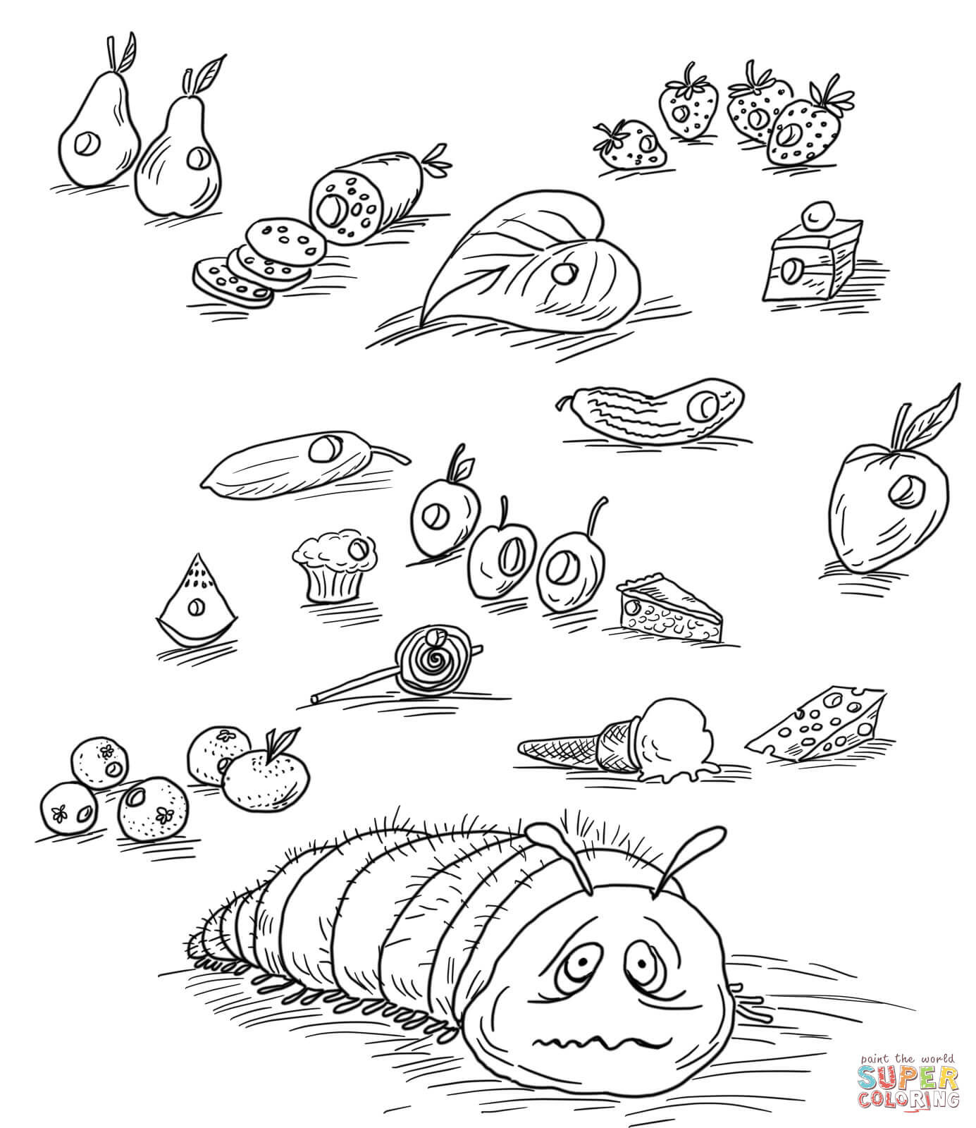 1385x1600 Perfect Very Hungry Caterpillar Coloring Pages Printables Top