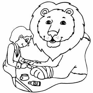 300x300 At Veterinarian Coloring Page