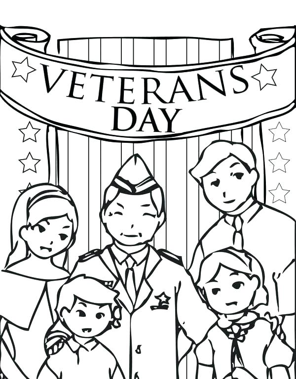 600x767 Veterans Day Coloring Pages Veterans Day Coloring Page Printable