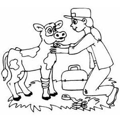 236x236 Veterinarian Coloring Page Free Veterinarian Online Coloring