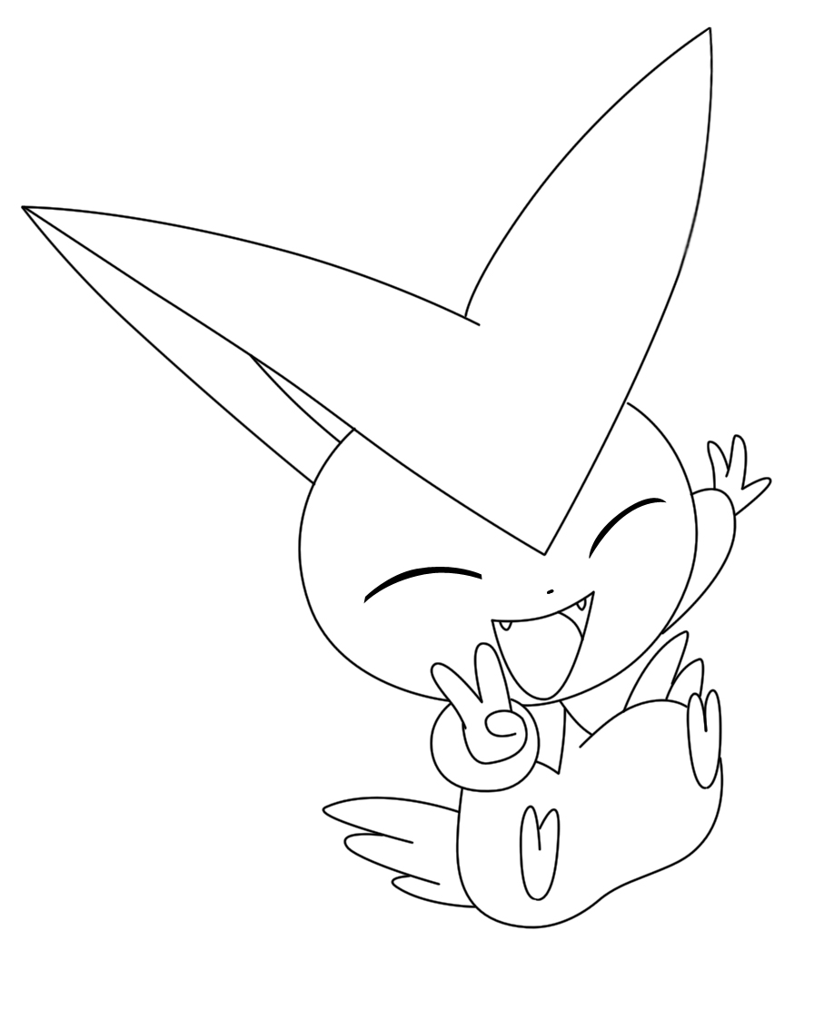 918x1134 Victini Coloring Pages To Print Pokemon Bw