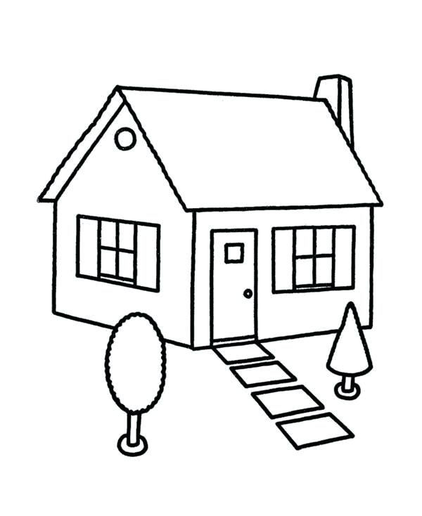 600x734 Houses Coloring Pages House Coloring Page Luxury House Coloring