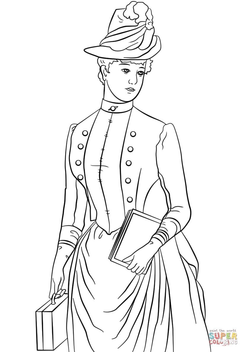 824x1186 Victorian Coloring Pages Download