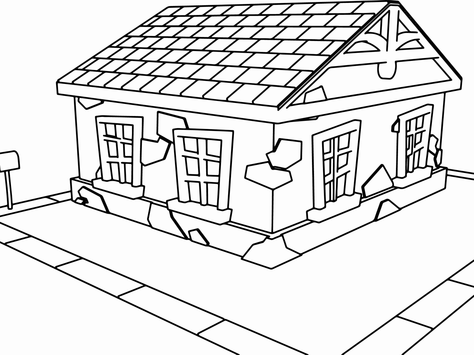1600x1200 Haunted House Coloring Page Unique Drawing House Coloring Pages