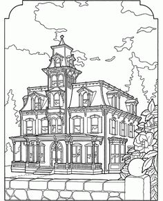236x290 Victorian House Printable Coloring Book Page This Is A Queen Anne