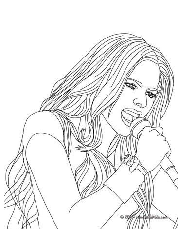 366x470 Singer Coloring Pages For Girls Page