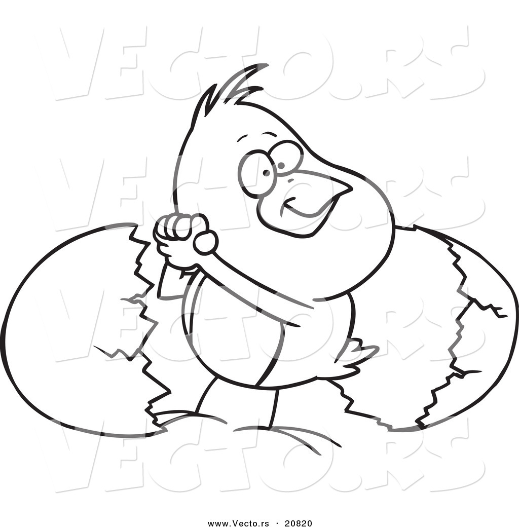 1024x1044 Vector Of A Cartoon Victorious Chick