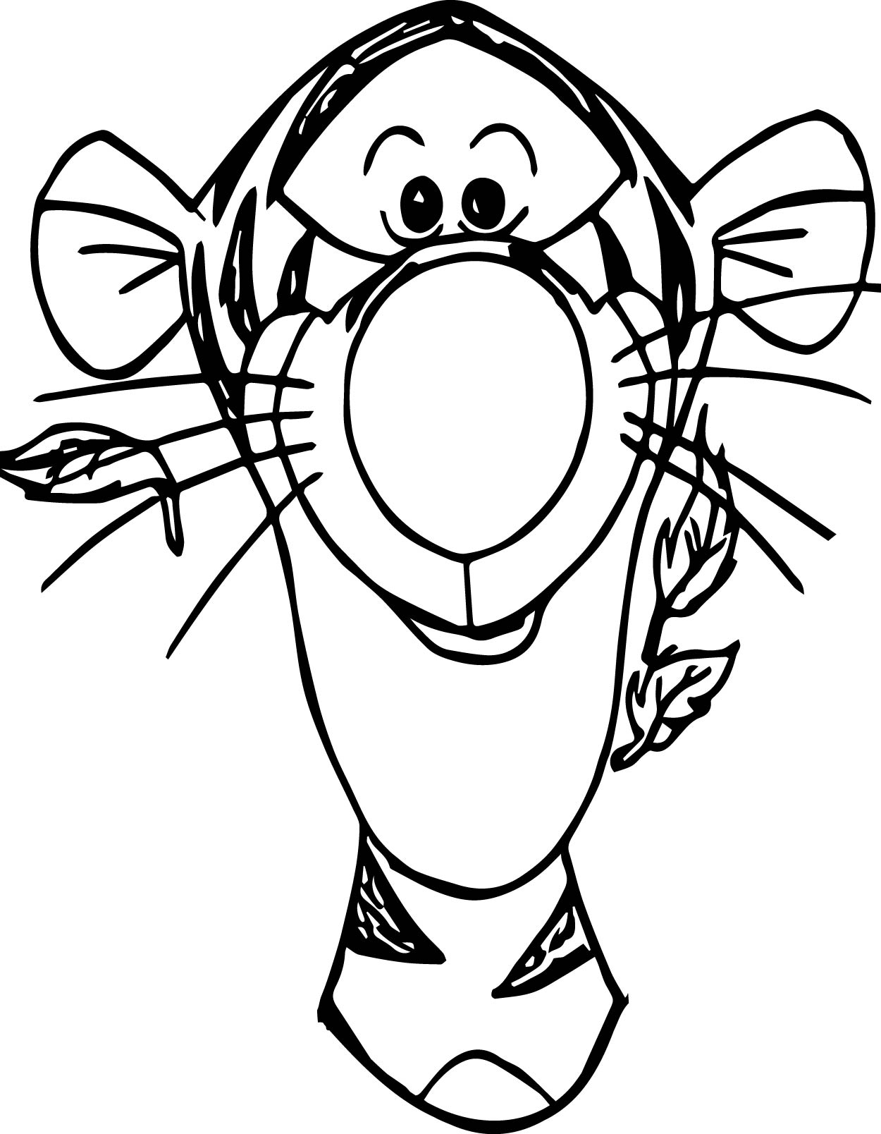 1250x1608 Winnie The Pooh Tigger Face Coloring Page Wecoloringpage