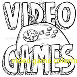 268x268 Video Game Coloring Pages With Games Coloring Pages Give The Best