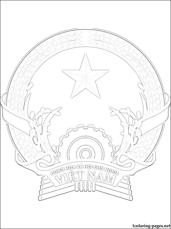 560x750 Vietnam Coat Of Arms Coloring Page Coloring Pages