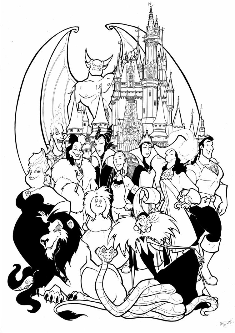 752x1063 Disney Villains Coloring Pages Coloring Pages