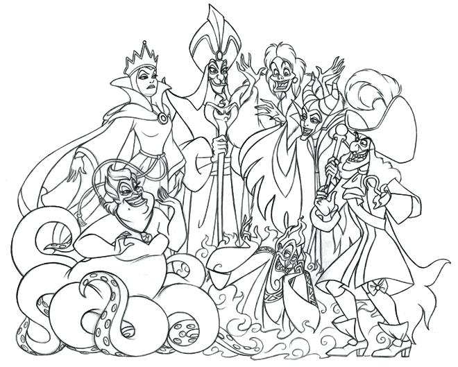 660x529 Good Disney Villains Coloring Pages Or Color Book Also Villains
