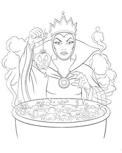 407x512 Disney Villains Coloring Pages Evil Queen