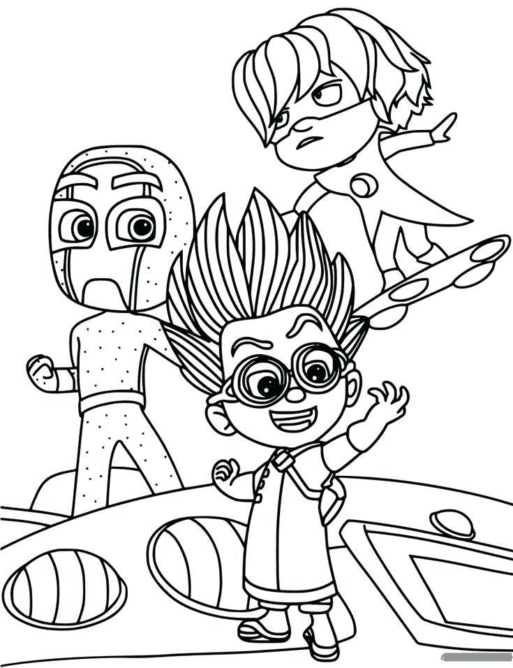 735x956 Pj Masks Coloring Book And Masks Villain Coloring Page Pj Masks