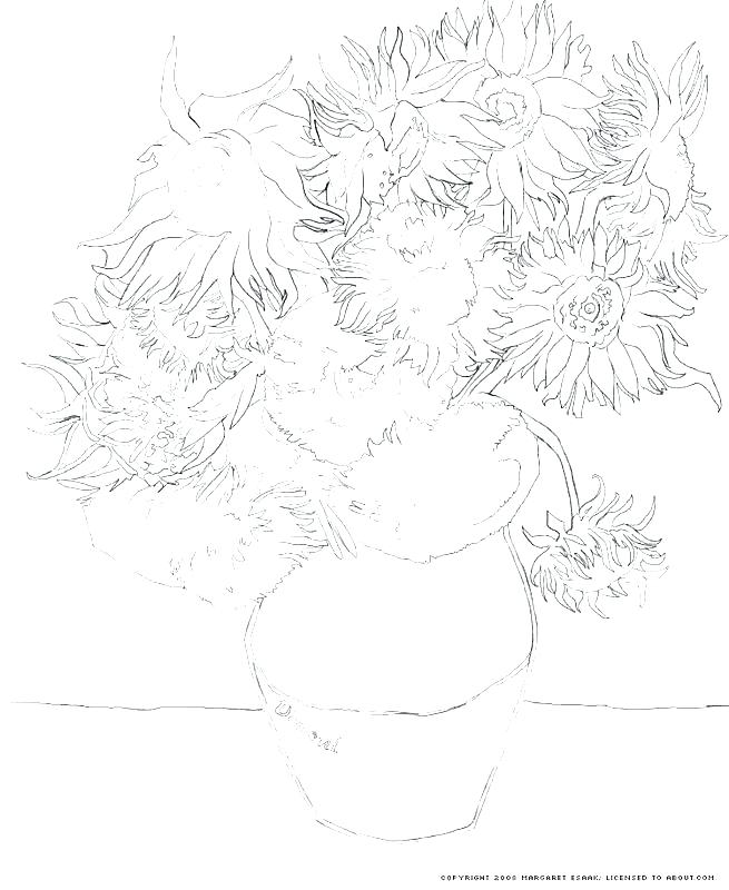 655x800 Vincent Van Gogh Coloring Pages Irises