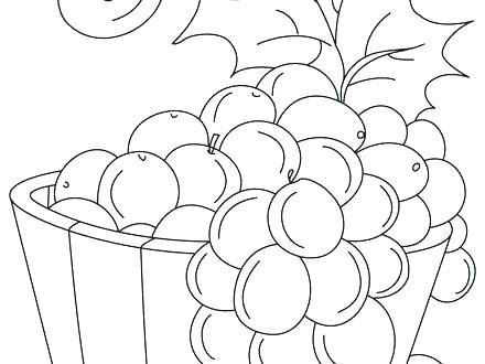 440x330 Grape Coloring Page Grapes Coloring Pages Grapes Coloring Page