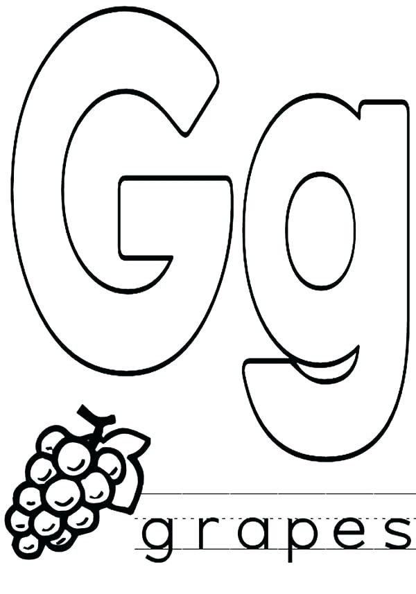 600x857 Grapes Coloring Pages G Coloring Page Grape Coloring Page Letter G