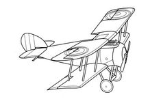 235x145 Vintage Airplane Coloring Pages
