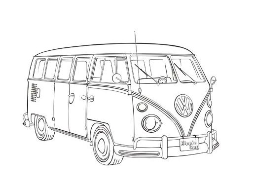515x381 Vintage Car Coloring Pages Vw Type Poster Vw
