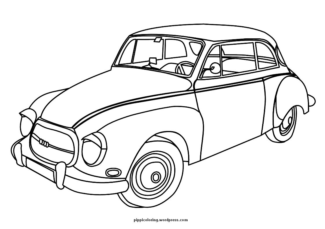 1123x794 Classic Car Coloring Pages